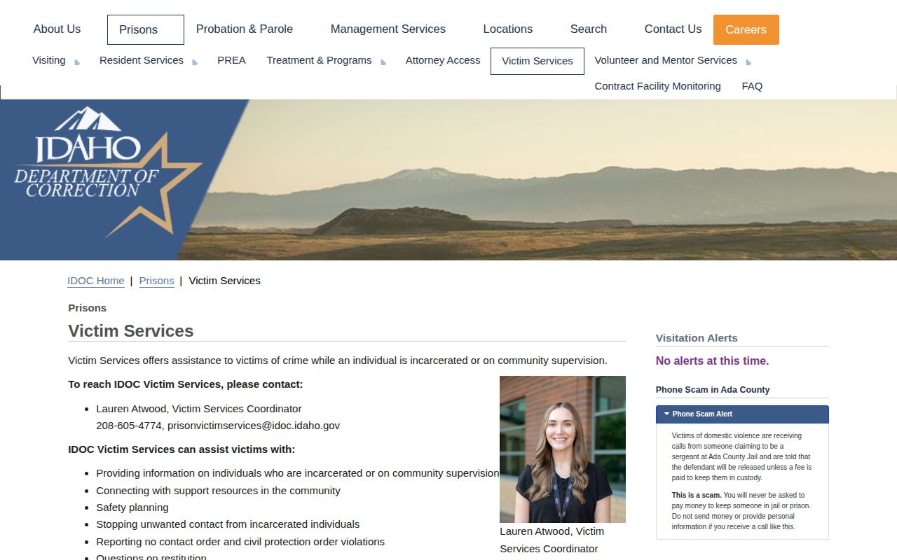 Franklin County IDOC VINE notification guidance