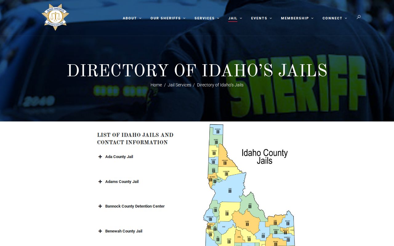 Caribou County Jail / Detention Center release and detention route